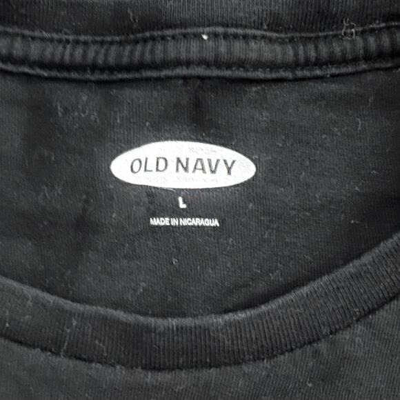 Old Navy Black Crew Neck Watercolor Spongebob T-Shirt Womens Size L - Picture 3 of 7